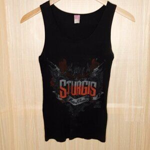 Sturgis Women's Black Ribbed Sturgis Knit Tank. La